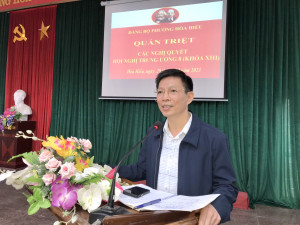 Đảng ủy phường Hòa Hiếu tổ chức quán triệt Nghị quyết Hội nghị lần thứ tám  Ban Chấp hành Trung ương Đảng khoá XIII